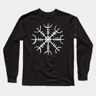 Helm of Awe (Ægishjálmur) white Long Sleeve T-Shirt